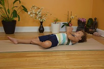 Child in Reclined Tree with Salutation Mudra
