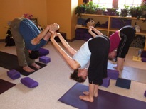 Class in Extended Shoulder Stretch